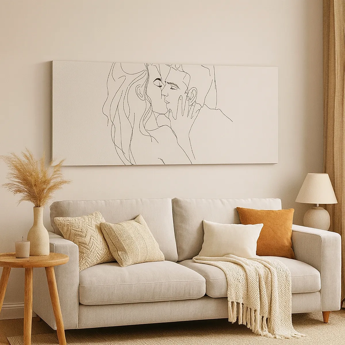 Tablou pe pânză - Încurcați în sentimente - 30x30 cm