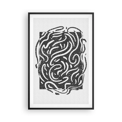 Poster în ramă neagră - Abstracție: dansul bucuriei - 61x91 cm