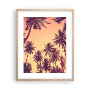 Poster în ramă de stejar deschis - Variație tropicală - 40x50 cm