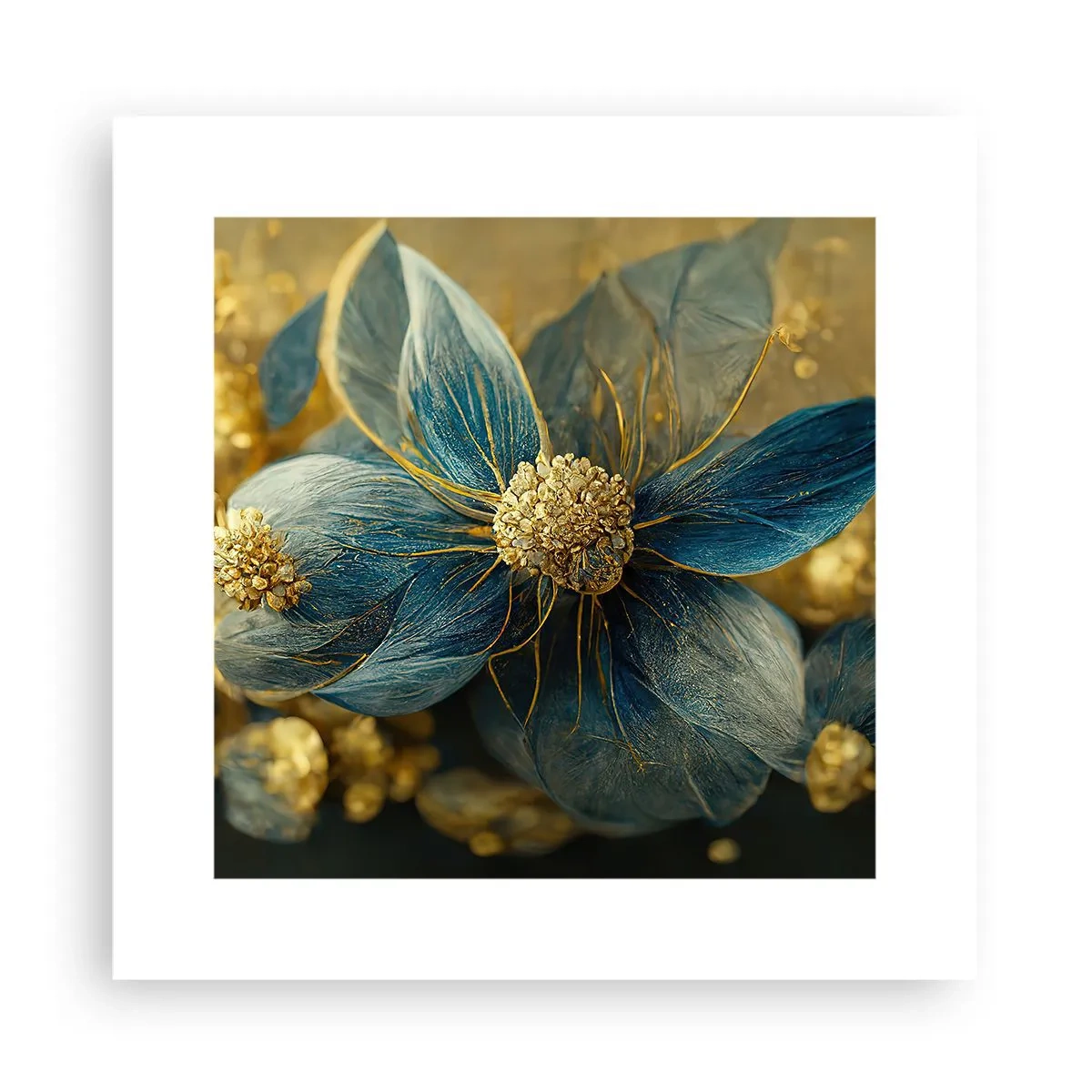 Poster - Floare cu aur - 30x30 cm