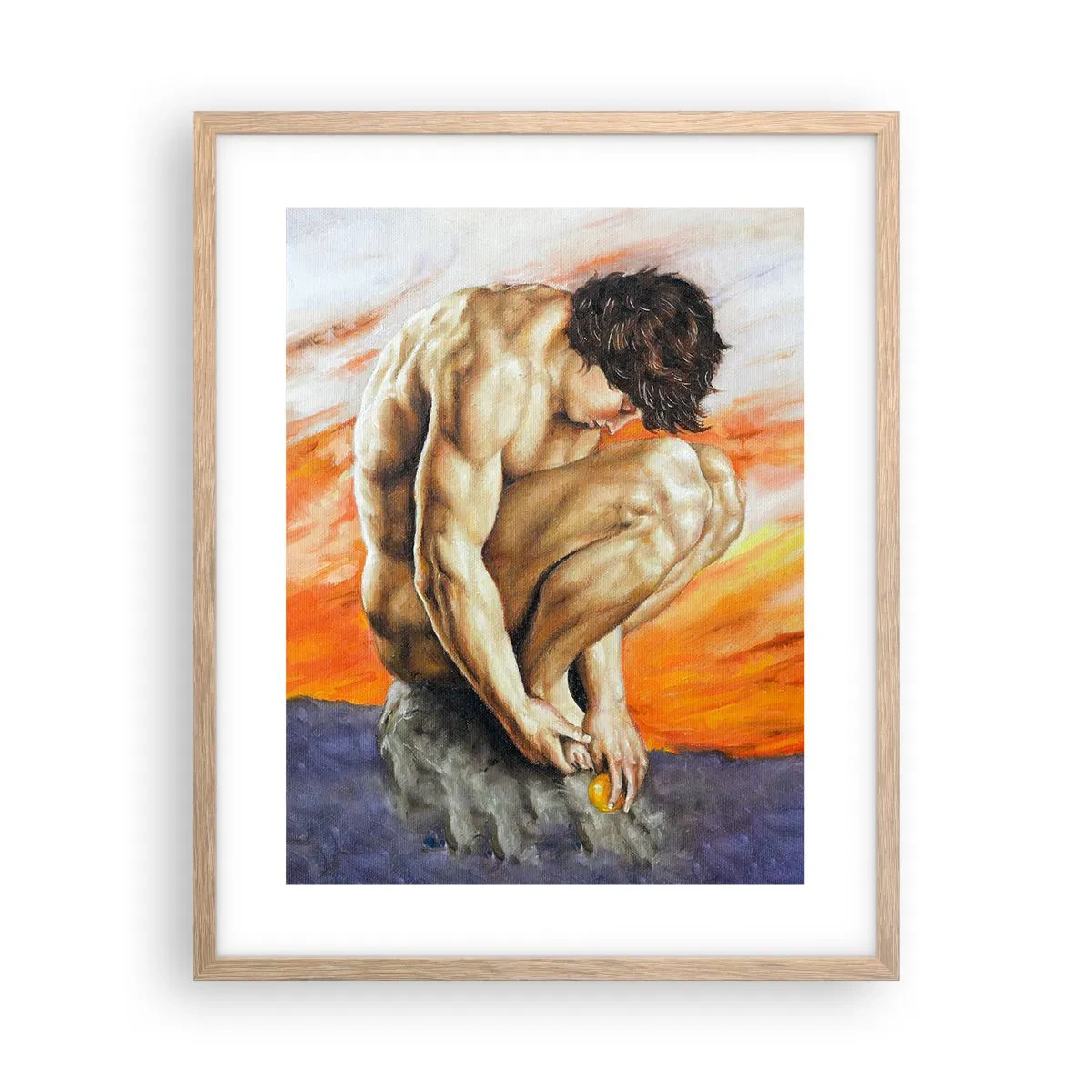 Poster în ramă de stejar deschis - Ascultându-se pe sine - 40x50 cm