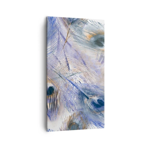 Tablou pe pânză - Compoziția penelor de păun - 45x80 cm