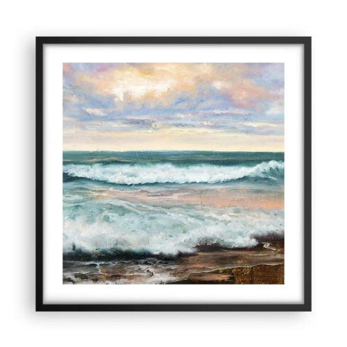 Poster în ramă neagră - Aici îți vei alina sufletul - 50x50 cm