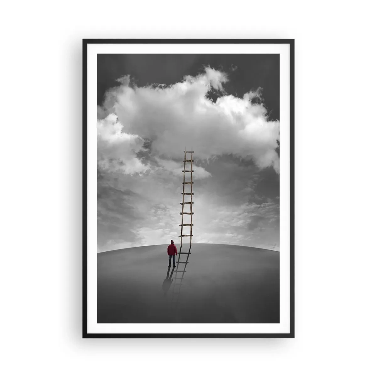 Poster în ramă neagră - Orice este posibil - 70x100 cm