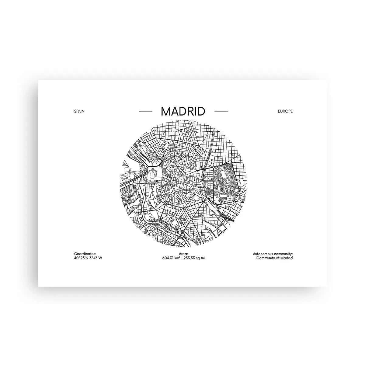 Poster - Anatomia Madridului - 70x50 cm