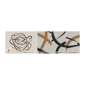 Mostră tapet Premium Sand - Totul s-a încurcat - Boho, Abstracția, Linii - 100x30 cm