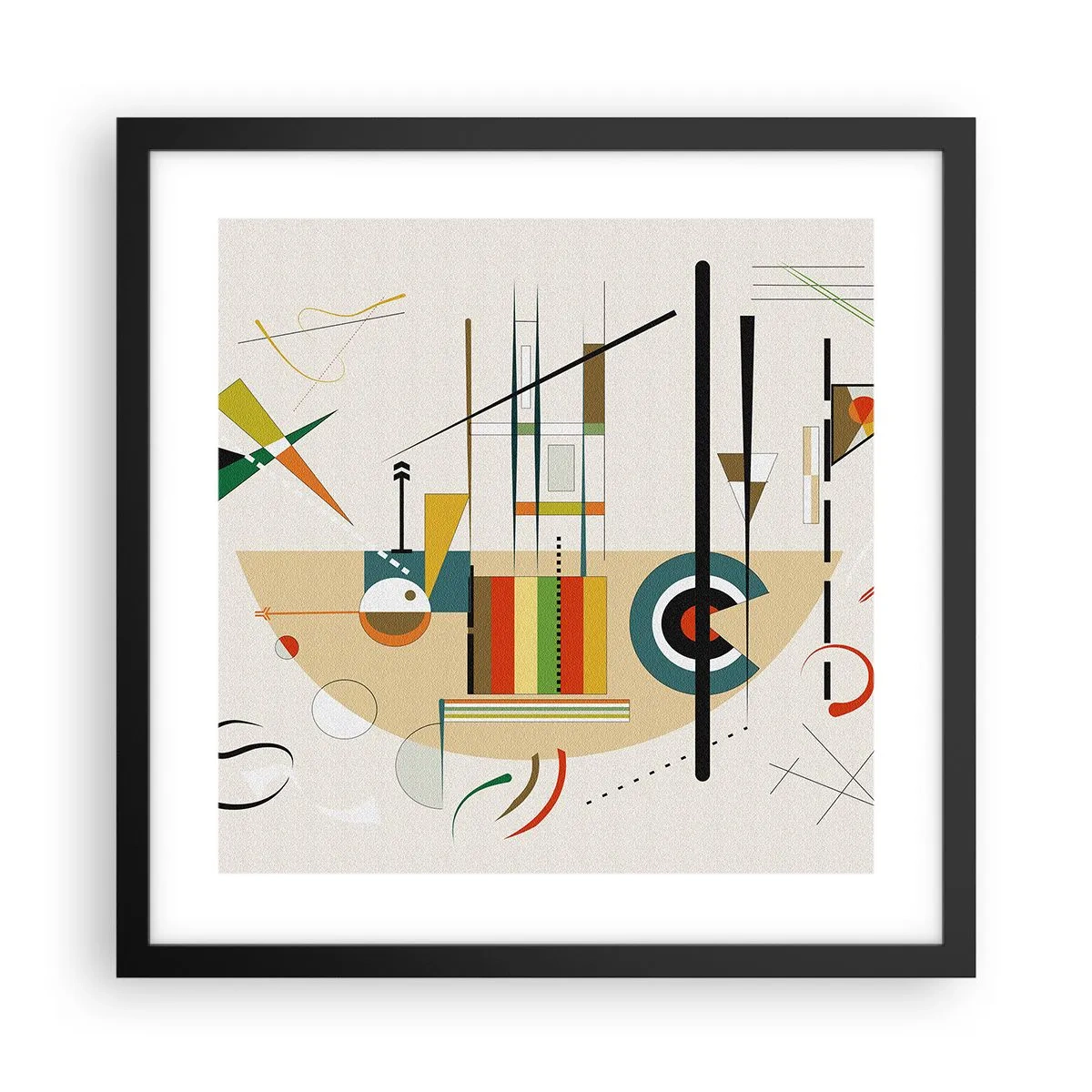 Poster în ramă neagră - Și lumea râde - 40x40 cm