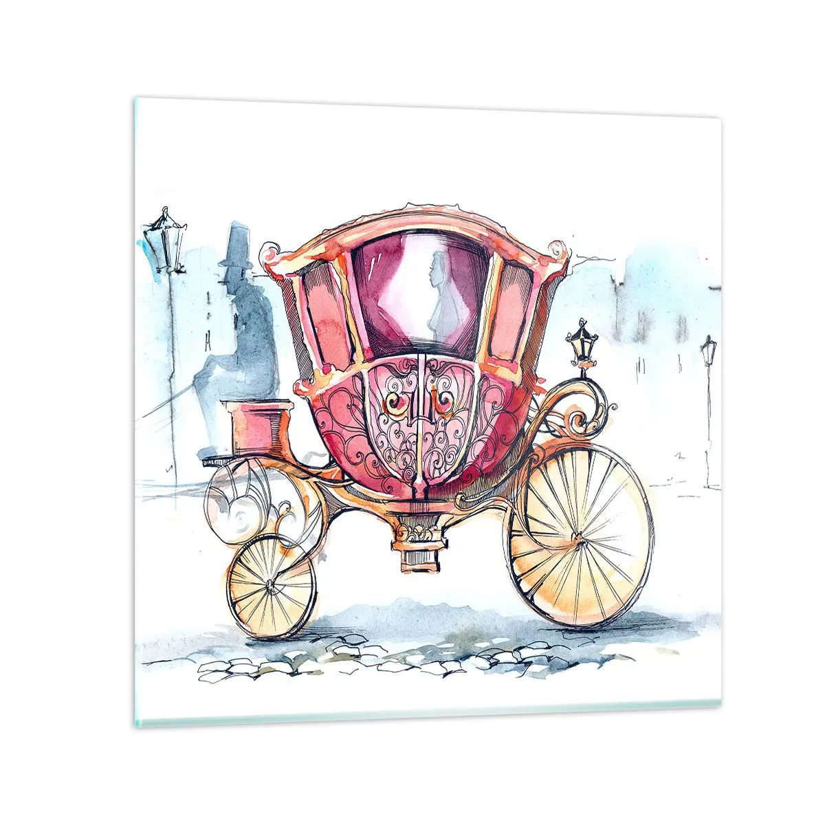 Tablou pe sticlă - Pentru nuntă sau pentru bal? - 70x70 cm