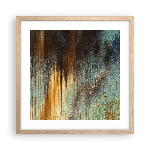 Poster în ramă de stejar deschis - O compoziție cromatică neaccidentală - 40x40 cm
