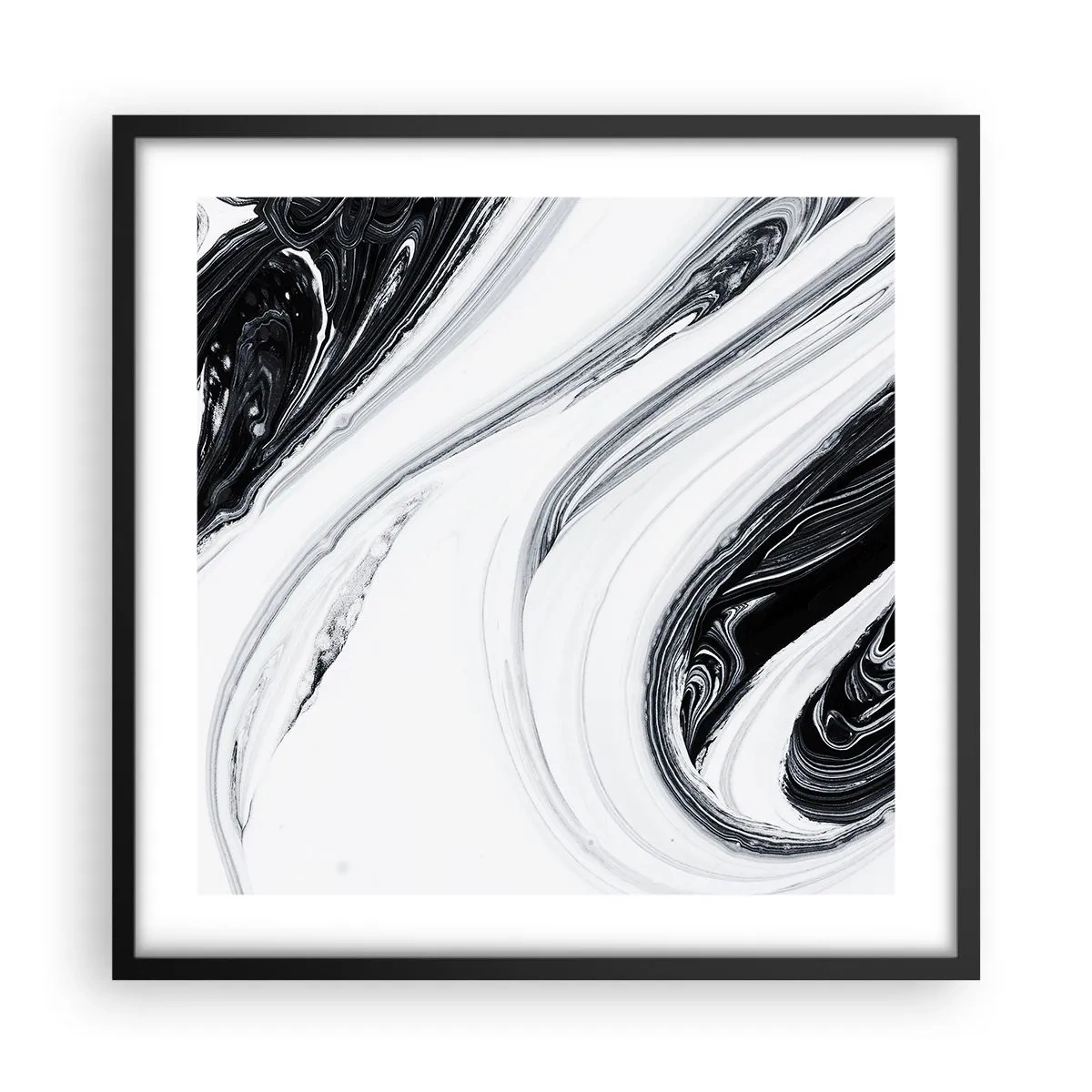 Poster în ramă neagră - Combinație de contrarii - 50x50 cm