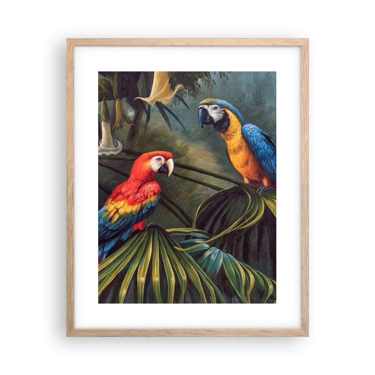 Poster în ramă de stejar deschis - Romantismul la tropice - 40x50 cm