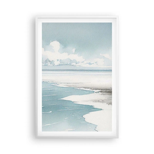 Poster în ramă albă - Mareea blândă - 61x91 cm