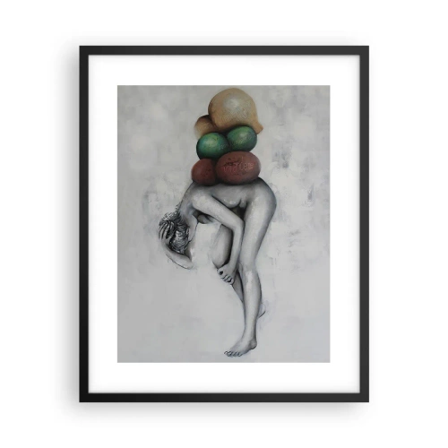 Poster în ramă neagră - Povara vieții - 40x50 cm