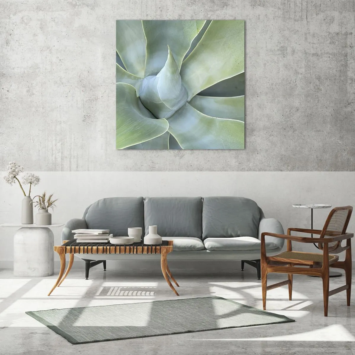 Tablou pe sticlă - Nașterea verdeții - 70x70 cm