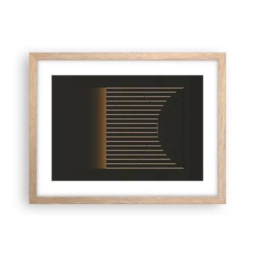 Poster în ramă de stejar deschis - Explorați întunericul - 40x30 cm