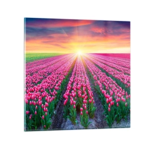 Tablou pe sticlă - Ferma de frumusețe - 30x30 cm