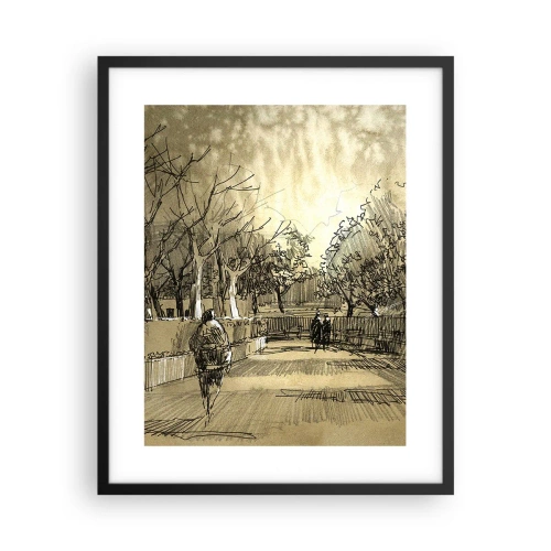 Poster în ramă neagră - Un moment reținut cu pene - 40x50 cm