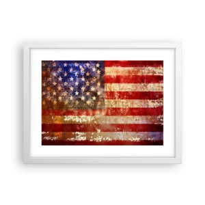 Poster în ramă albă - Gloria nu trece - 40x30 cm