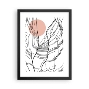 Poster în ramă neagră - Într-o rețea de crengi - 30x40 cm