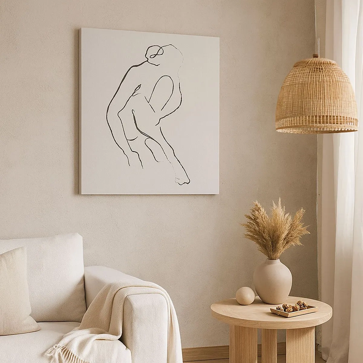 Tablou pe pânză - Schiță intimă - 30x30 cm