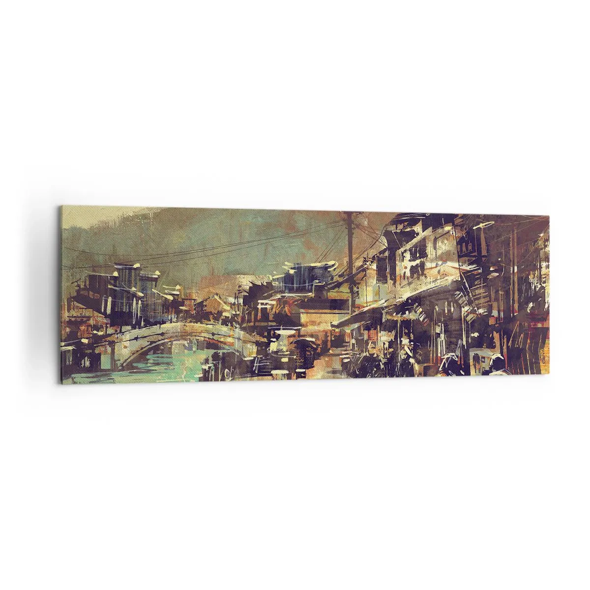 Tablou pe pânză - Viața ca o bogăție de gri - 160x50 cm