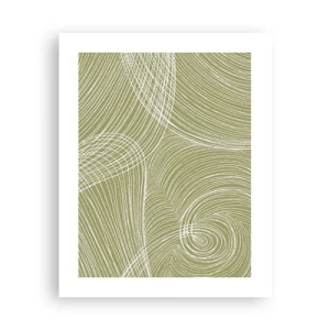 Poster - Abstracție complicată în alb - 40x50 cm