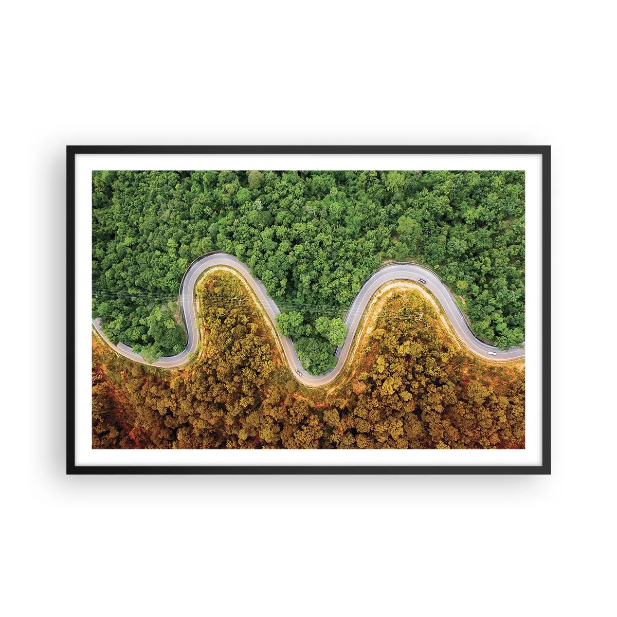 Poster în ramă neagră - Frontiere și defilee - 91x61 cm