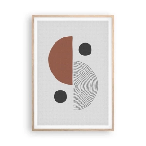 Poster în ramă de stejar deschis - Excelența roții - 70x100 cm