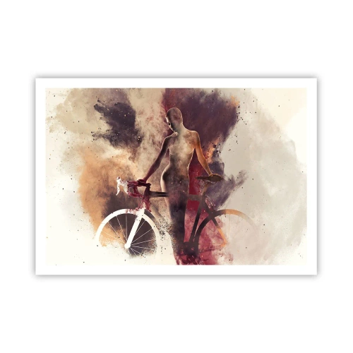Poster - În forme de marmură sufletul ciclist - 100x70 cm