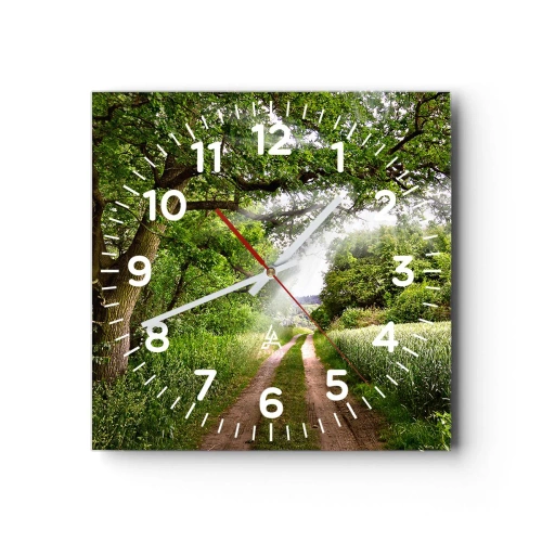 Ceas de perete - Ceas pe sticlă - Et in Arcadia ego - 30x30 cm
