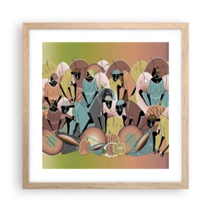 Poster în ramă de stejar deschis - Sărbătoarea cea mare se apropie - 40x40 cm