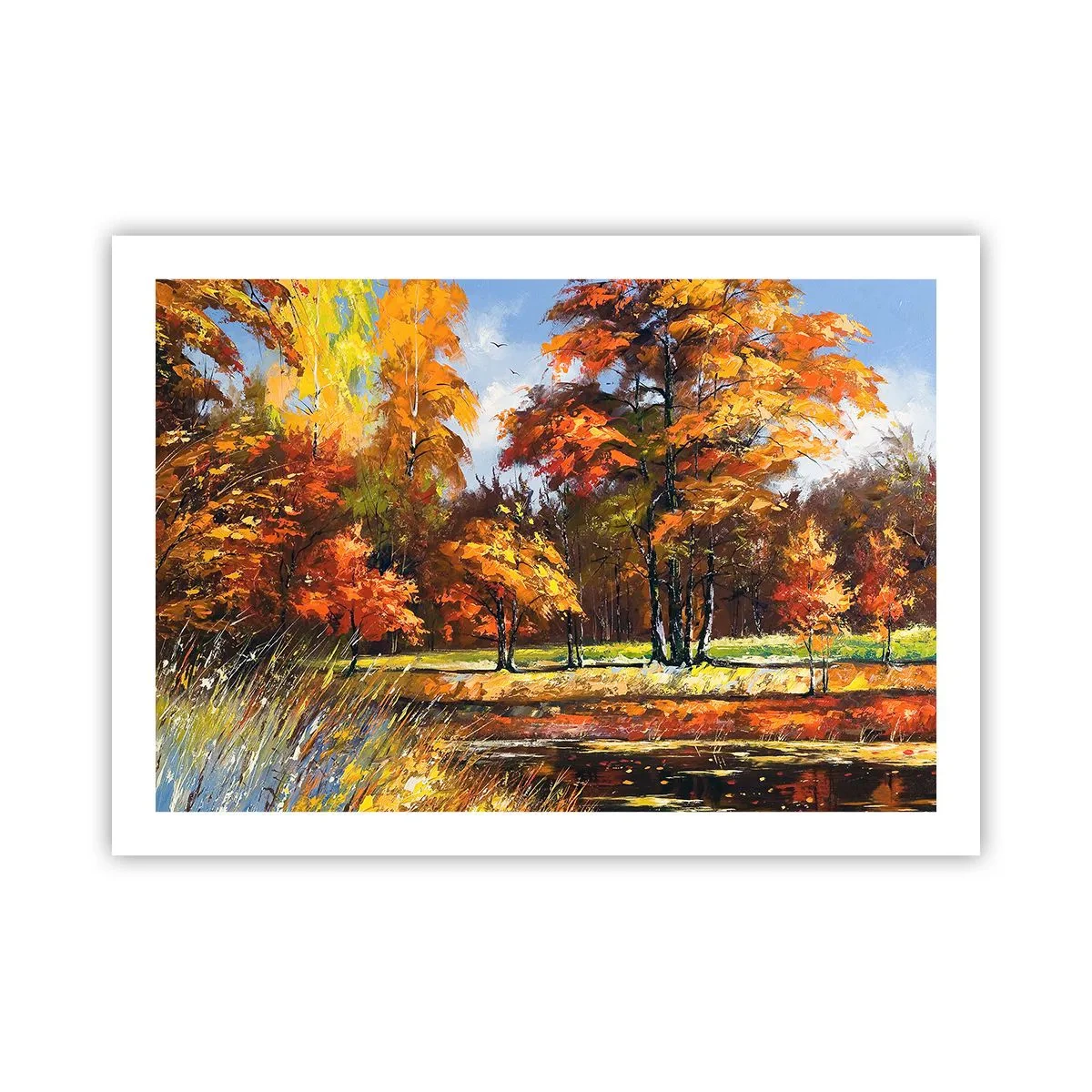 Poster - Peisaj în aur și bronz - 70x50 cm