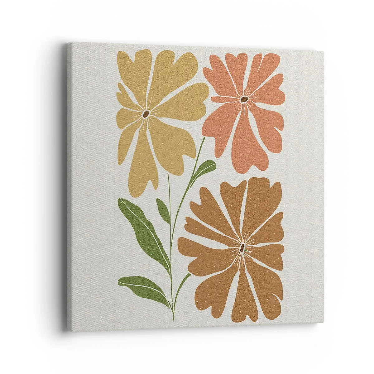 Tablou pe pânză - Natură și geometrie - 40x40 cm