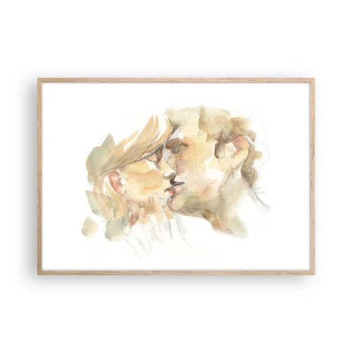 Poster în ramă de stejar deschis - Jumătatea găsită? - 100x70 cm