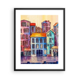 Poster în ramă neagră - Un oraș ca în basm - 40x50 cm