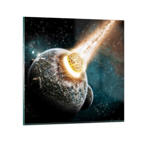 Tablou pe sticlă - Anihilare sau naștere? - 40x40 cm