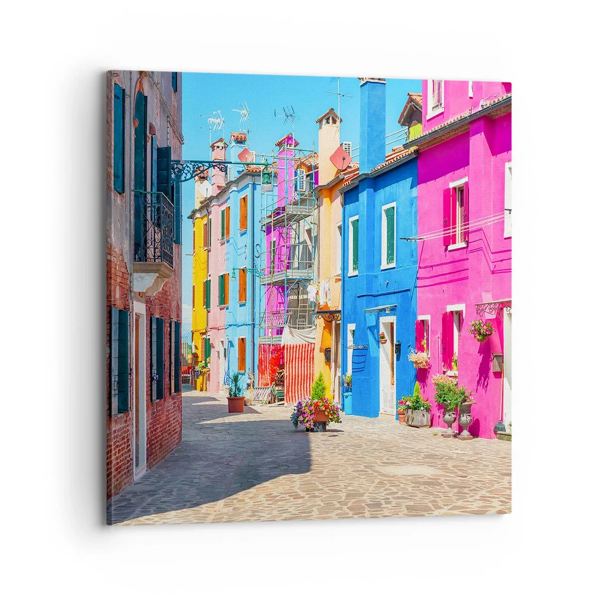 Tablou pe pânză - Orașul "Sub papagali" - 70x70 cm