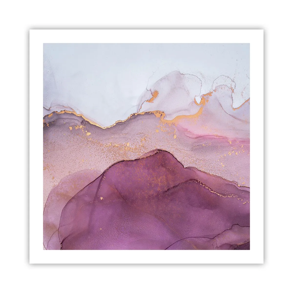 Poster - Valuri de liliac și violet - 60x60 cm