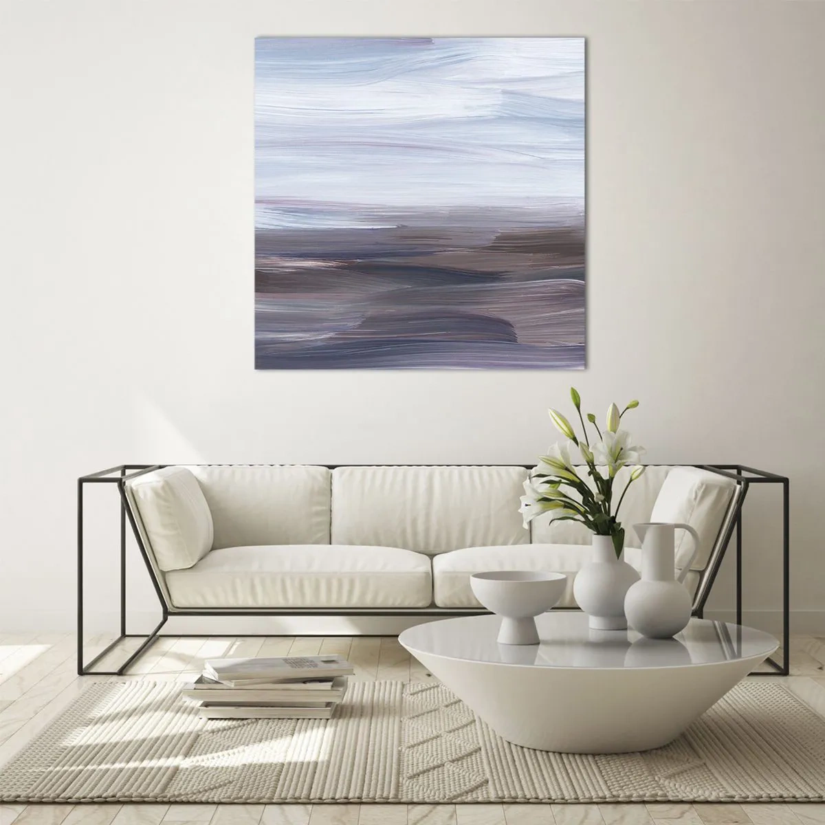 Tablou pe sticlă - Elemente: apă - 60x60 cm