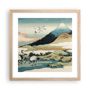 Poster în ramă de stejar deschis - În mod japonez - 40x40 cm