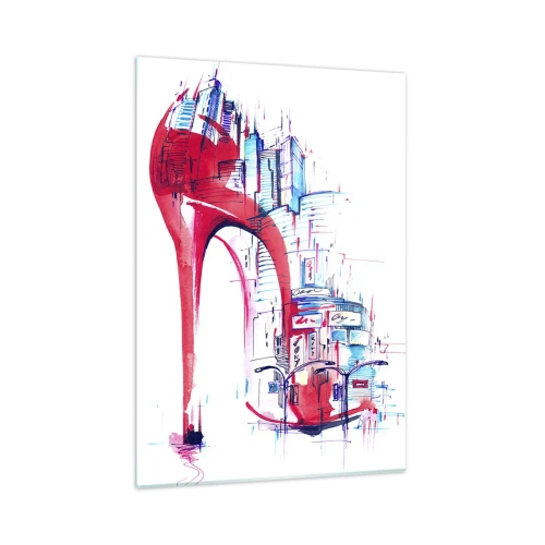 Tablou pe sticlă - Eleganta din marele oraș - 50x70 cm