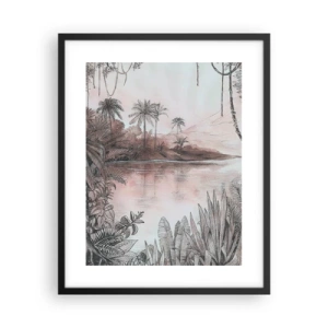 Poster în ramă neagră - Jurnalul unui explorator din secolul al XIX-lea - 40x50 cm