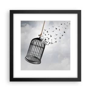 Poster în ramă neagră - Credință...Speranță...Libertate! - 30x30 cm