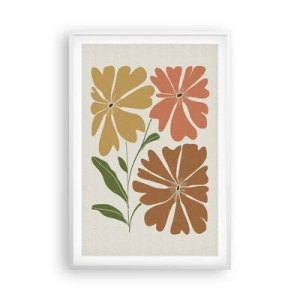 Poster în ramă albă - Natură și geometrie - 61x91 cm