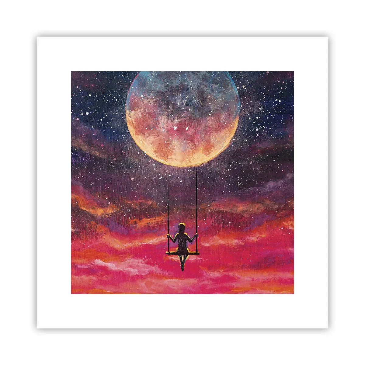 Poster - Cu capul în nori - 30x30 cm