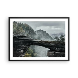 Poster în ramă neagră - Aventura este pe cale să înceapă - 70x50 cm