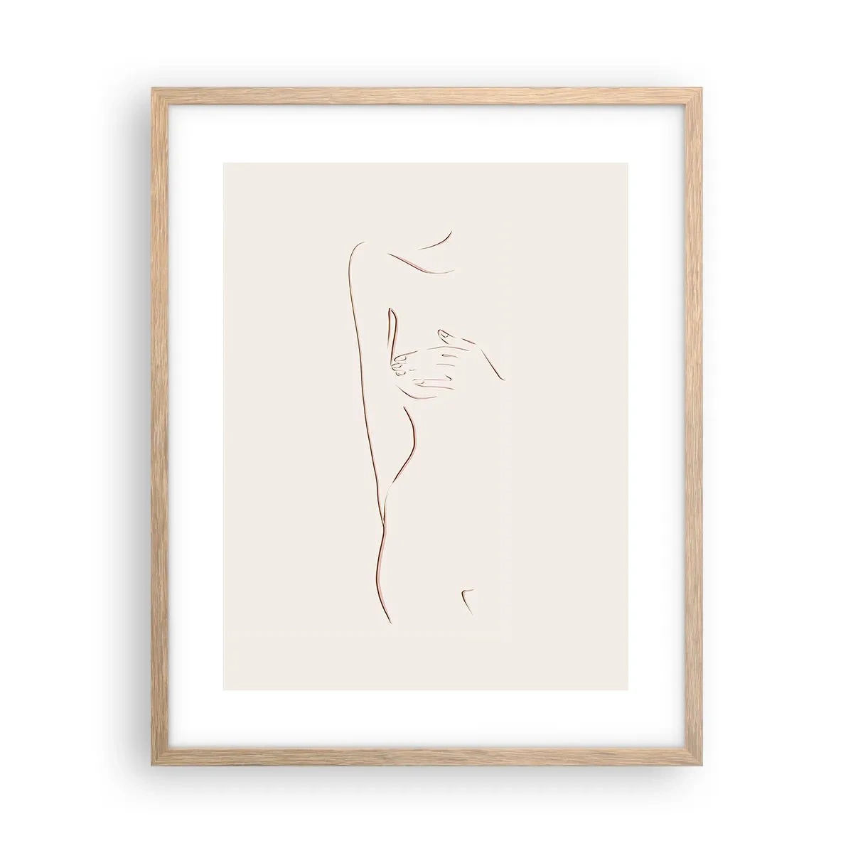 Poster în ramă de stejar deschis - Forma dorinței - 40x50 cm