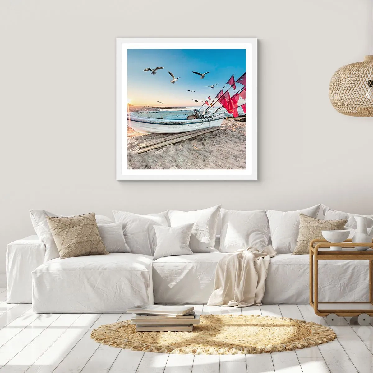 Poster în ramă albă - O odihnă binemeritată - 30x30 cm