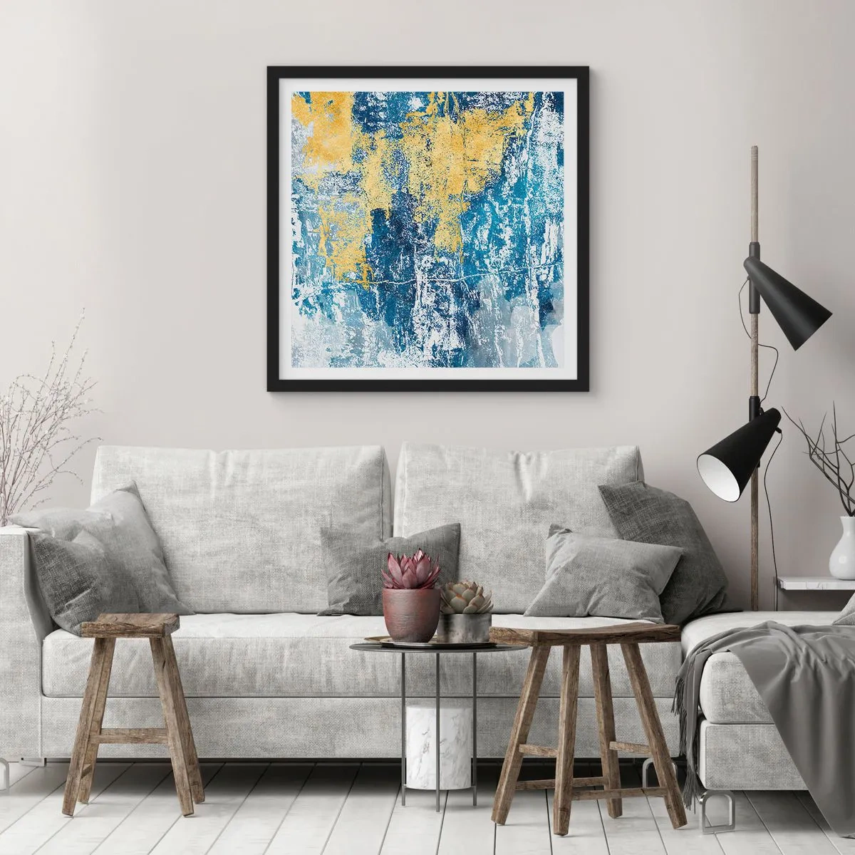 Poster în ramă neagră - Abstracție de vreme - 40x40 cm