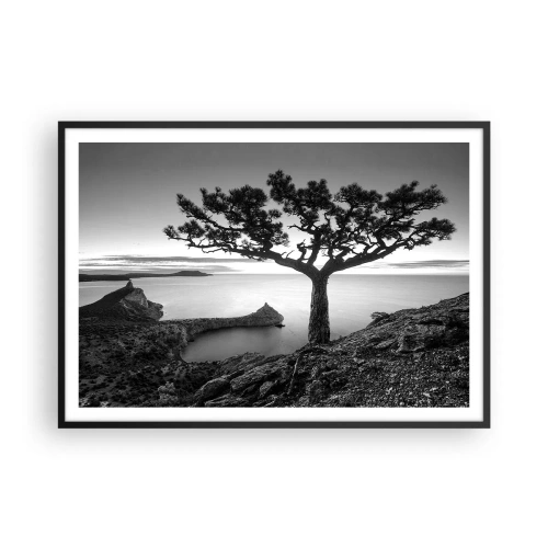 Poster în ramă neagră - Liniște până la orizont - 100x70 cm